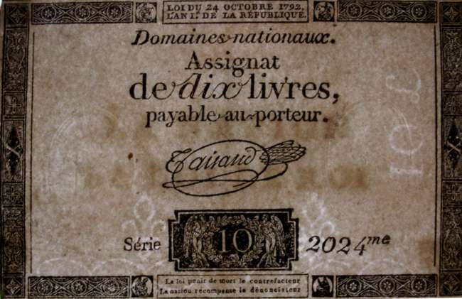 Assignat de 10 livres - - Catalogue général des assignats français