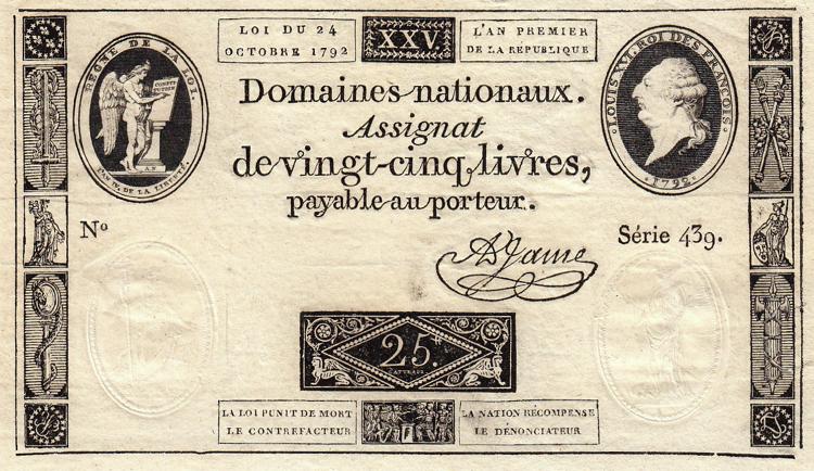 France ASSIGNAT 500 LIVRES 1790 UNC Reproduction